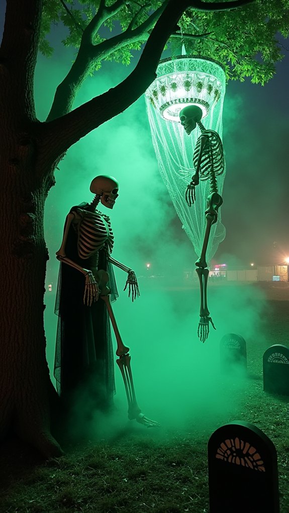 eerie skeletons with ambiance