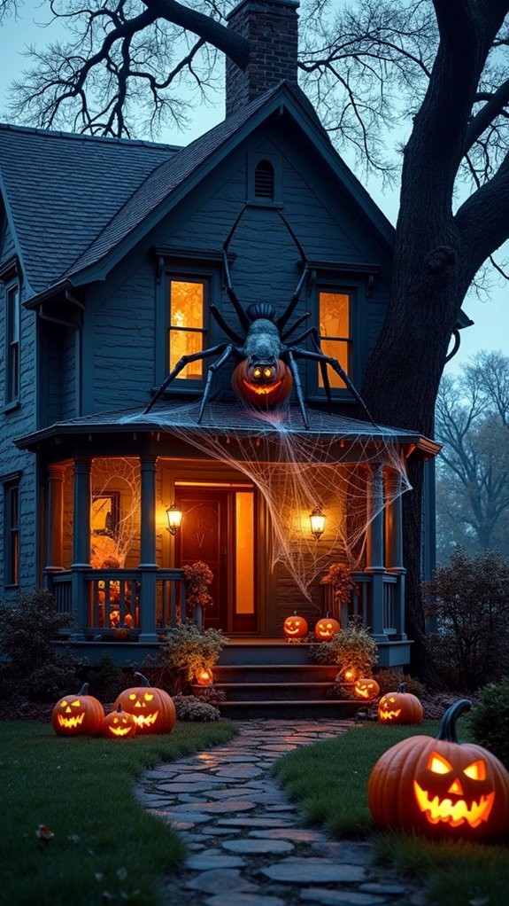 eerie spider web decorations