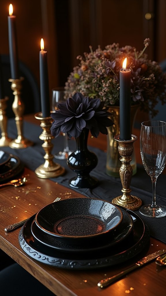 elegant black and gold
