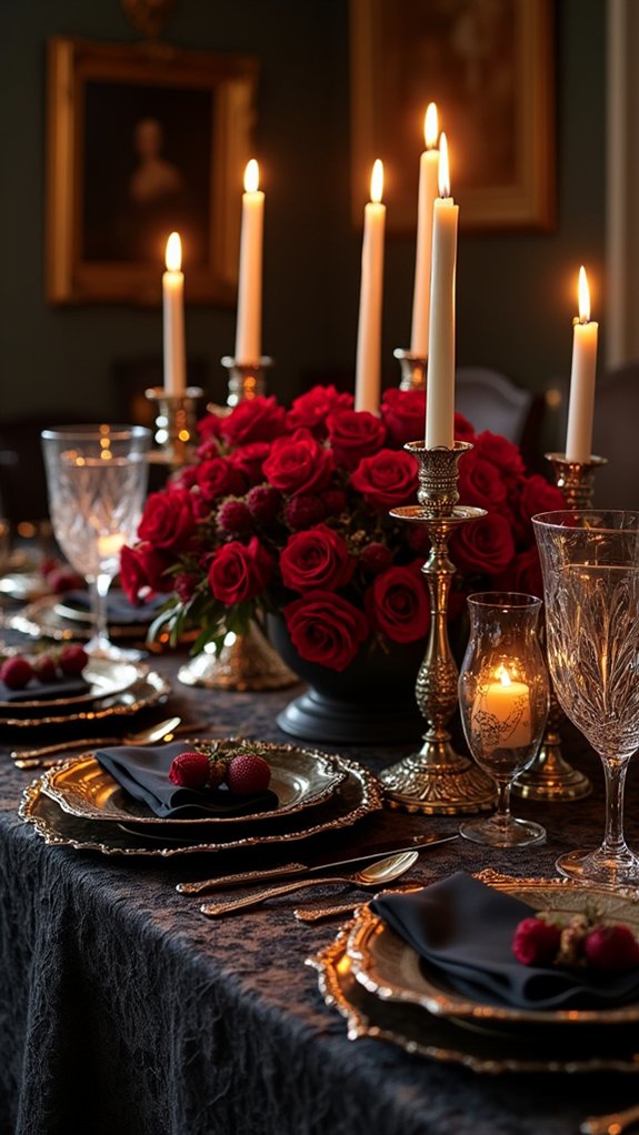 elegant black lace decor