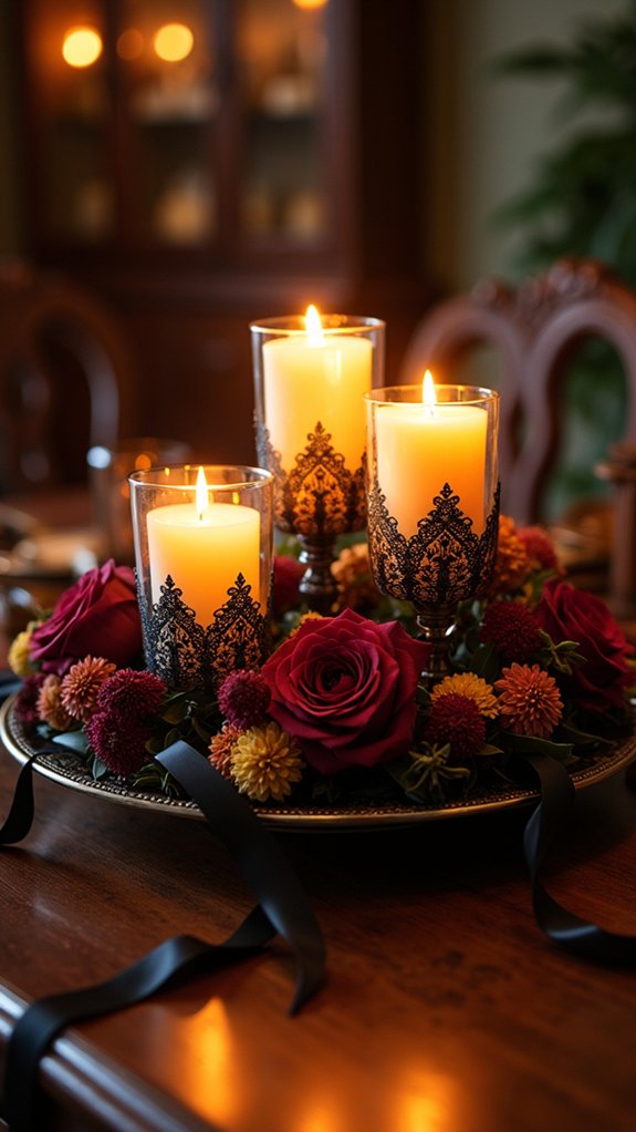 elegant candle ambiance display