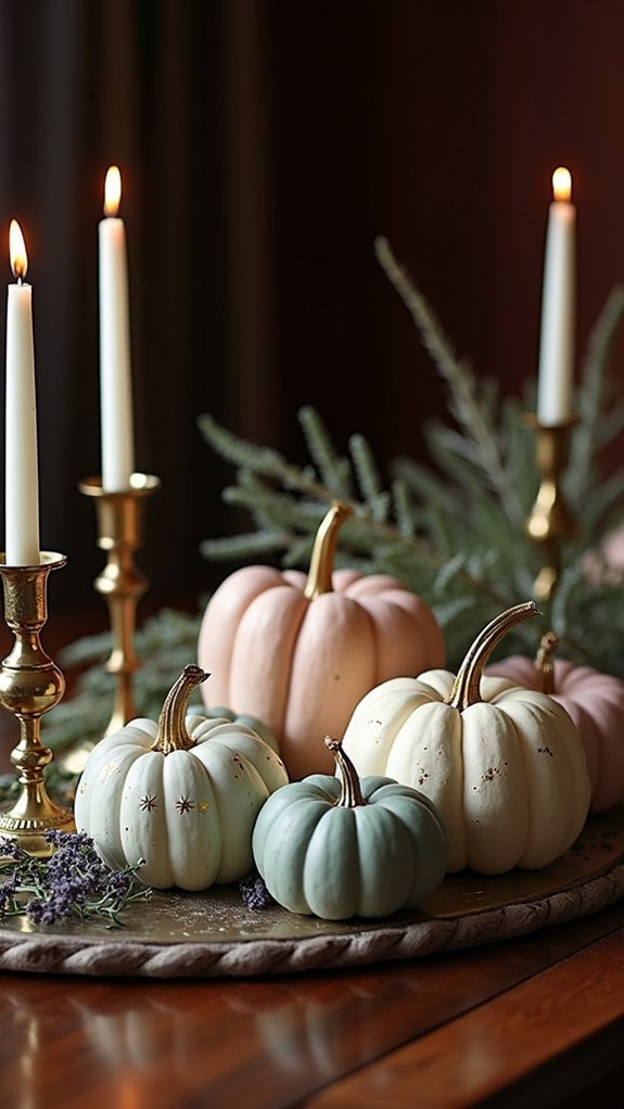 elegant fall pumpkin decor