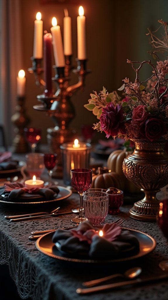 elegant halloween candle displays