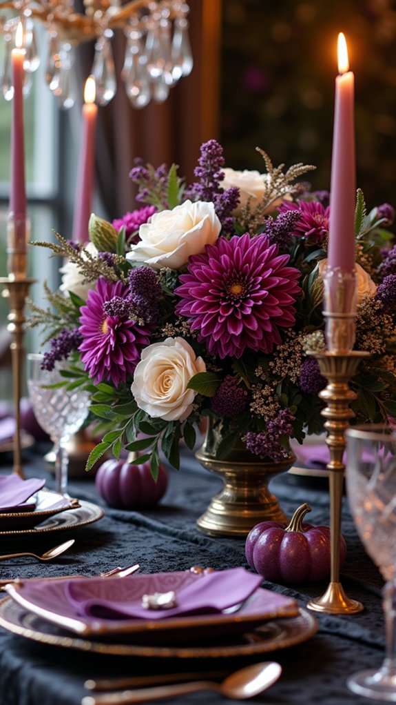 elegant halloween floral arrangements