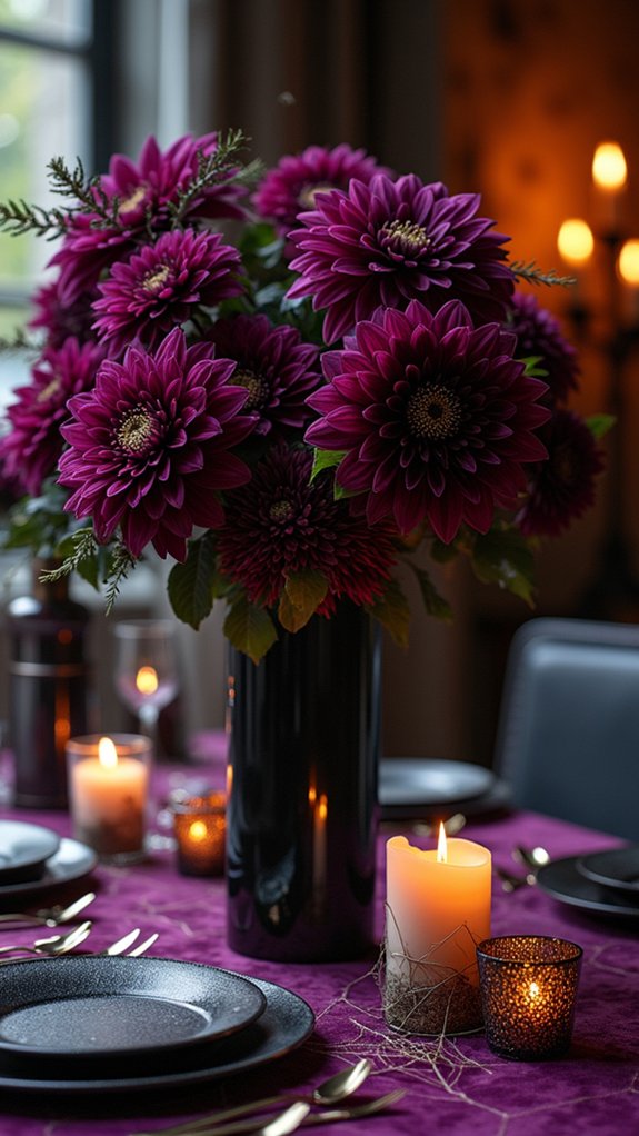 elegant halloween floral arrangements