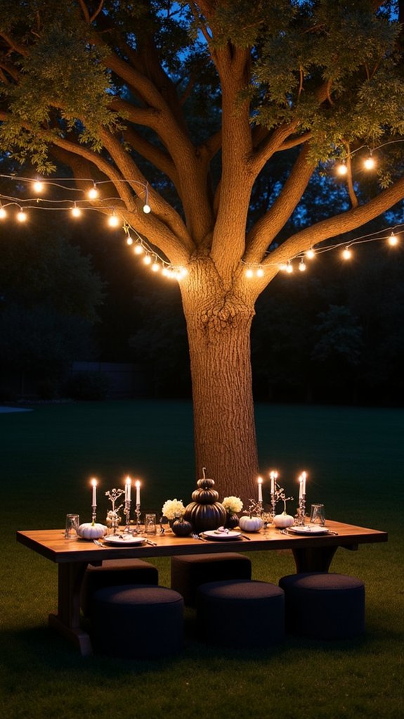 elegant outdoor lighting ambiance