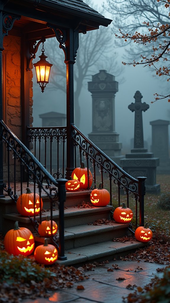 enchanting halloween graveyard display
