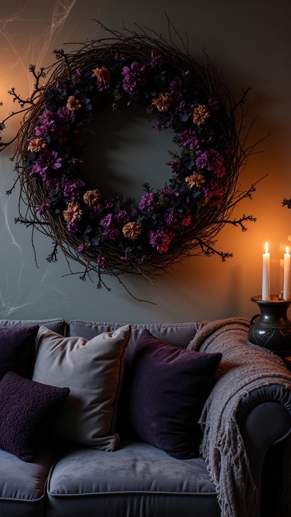 enchanting halloween wreath decor