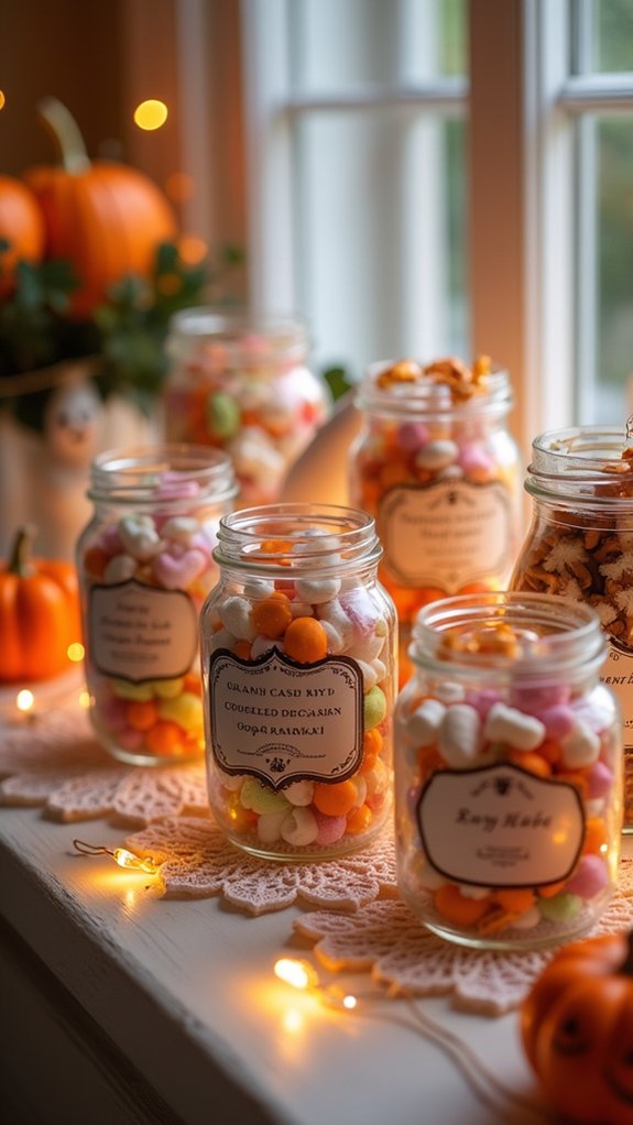 festive candy filled centerpieces