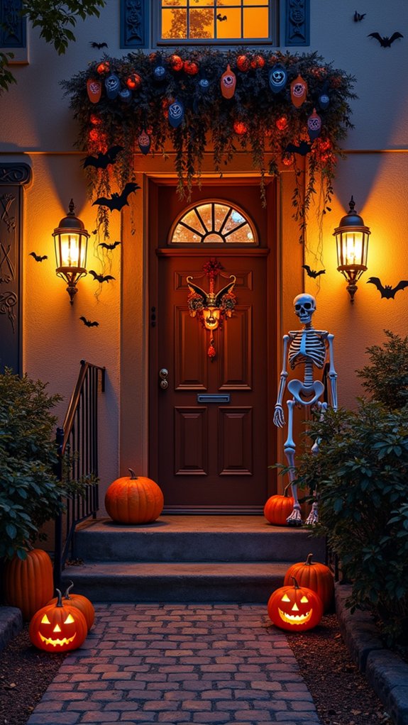 festive halloween decorations displayed