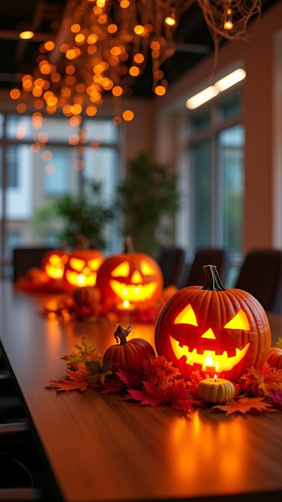 festive jack o lantern centerpieces