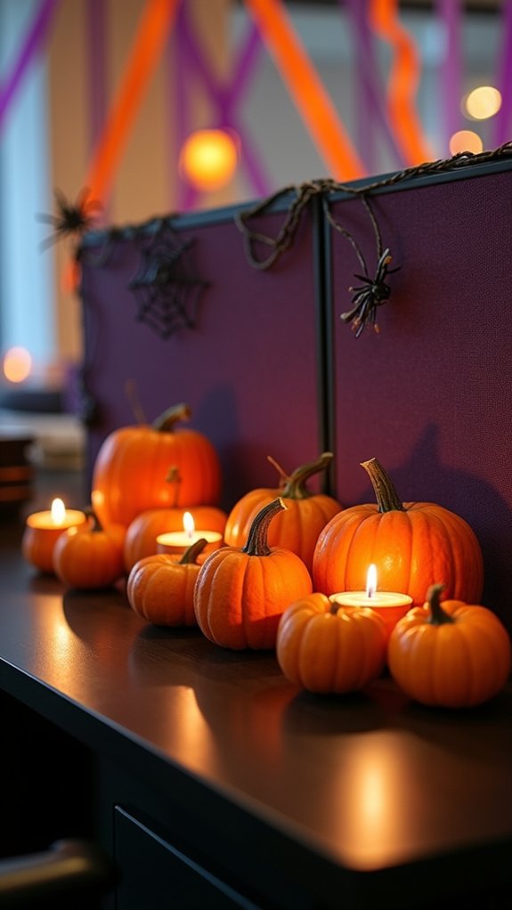festive pumpkin office decor