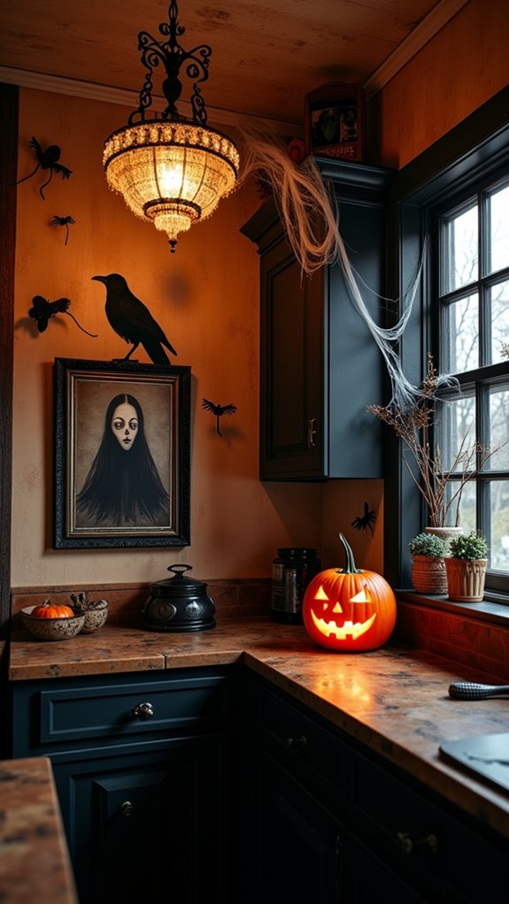 festive spooky kitchen decor