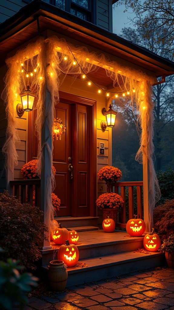 flickering lanterns create ambiance