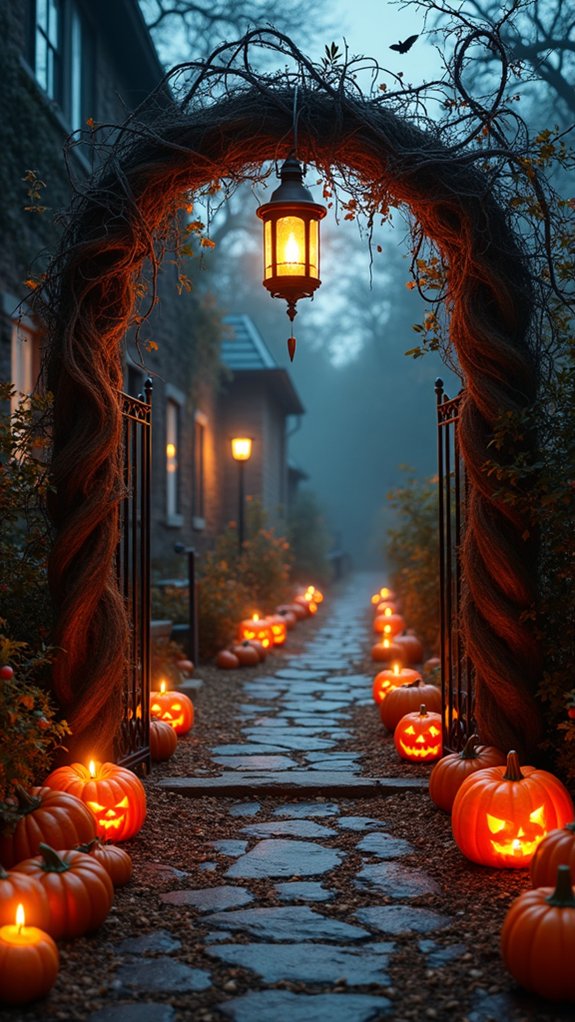 flickering lanterns create atmosphere