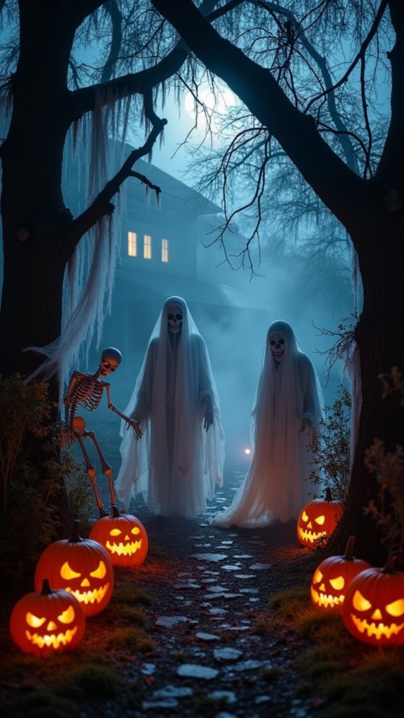 floating ghosts in trees