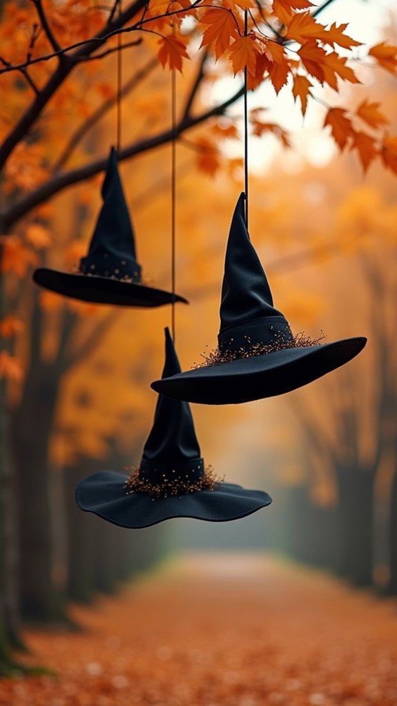 floating witch hats decor