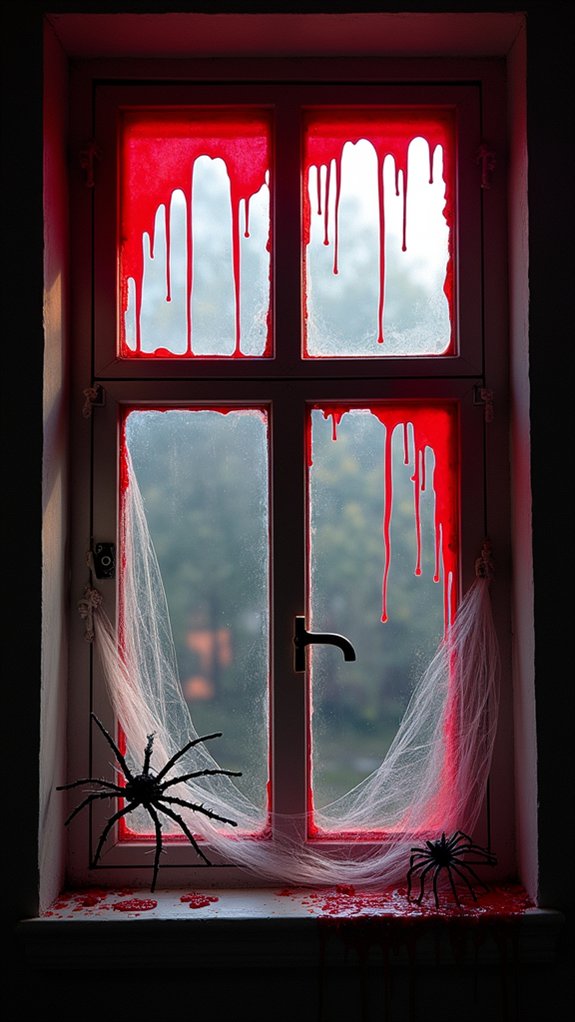 frightful faux blood decoration