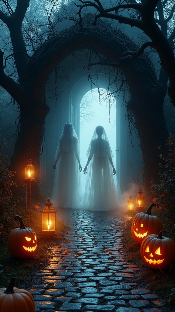 ghostly figures and silhouettes