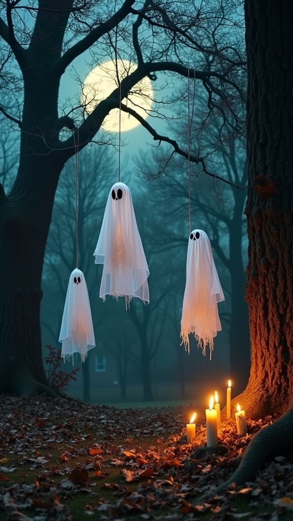 ghostly figures enhance ambiance