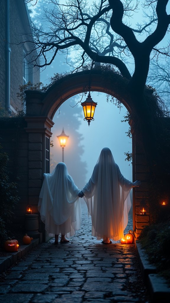 ghostly figures enhance ambiance