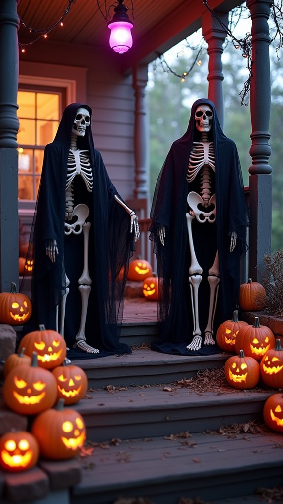 ghostly figures with glowing eyes