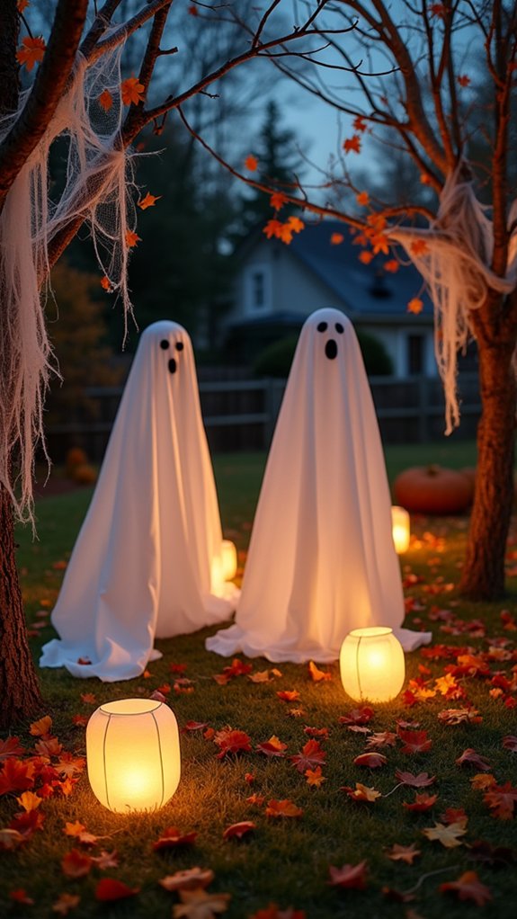 ghostly lanterns create ambiance