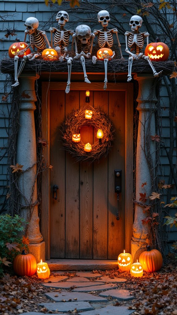 ghoulish halloween doorway decor