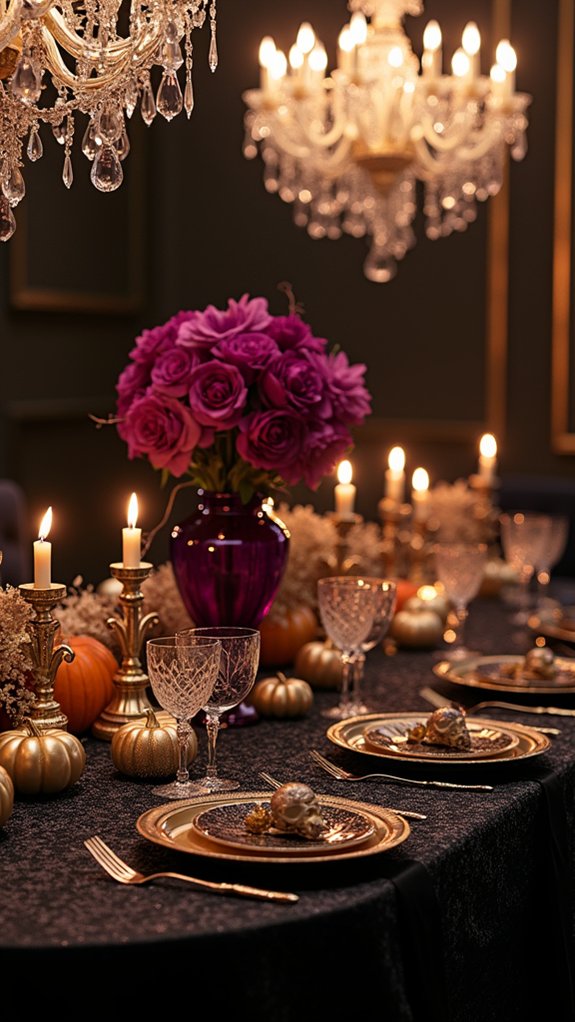 glamorous spooky halloween decor