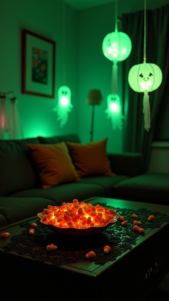glow in the dark halloween decor