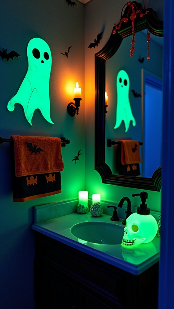 glow in the dark halloween decor