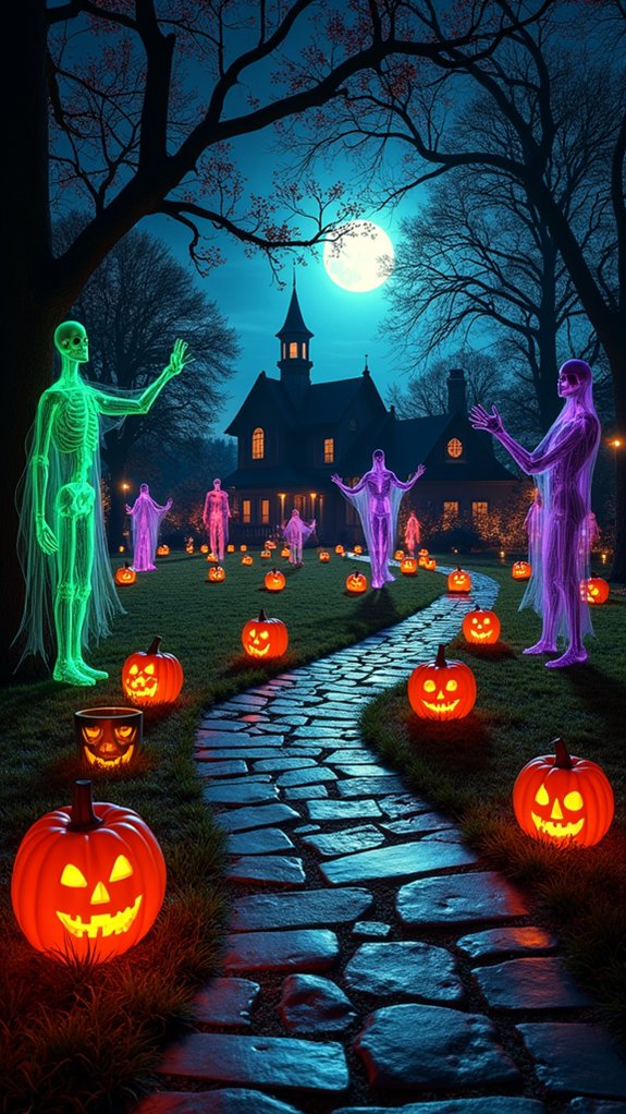glow in the dark pathway decor