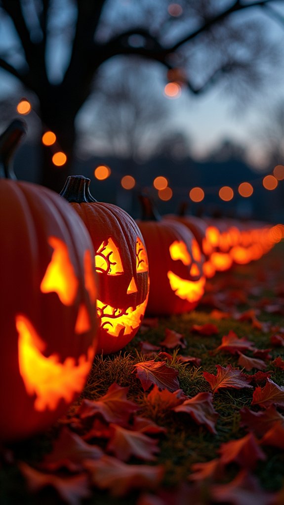 glowing carved pumpkin creations