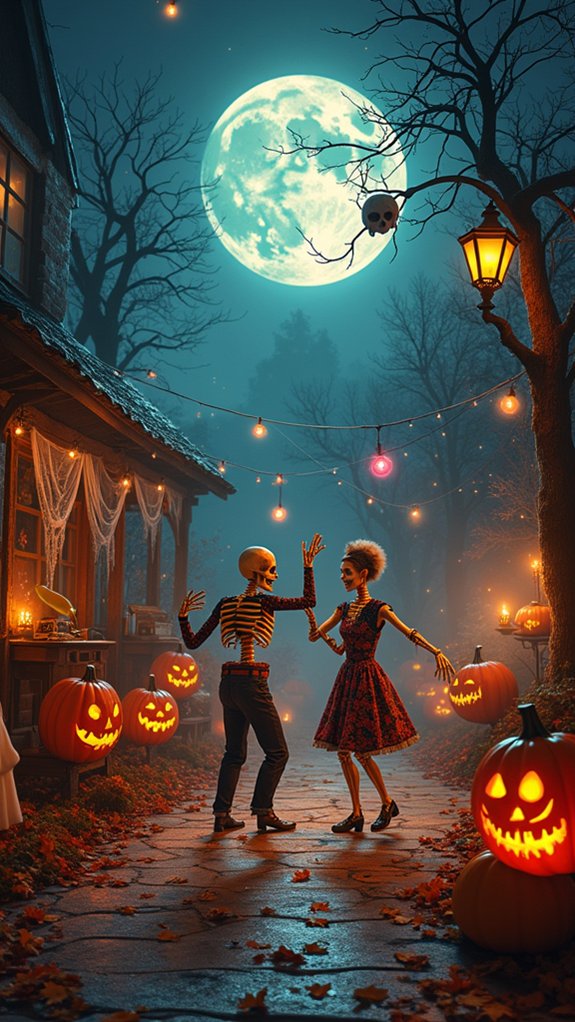 halloween dance party setup