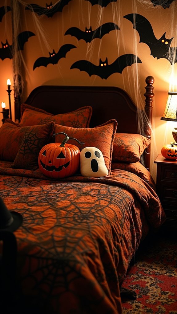 halloween inspired bed linens