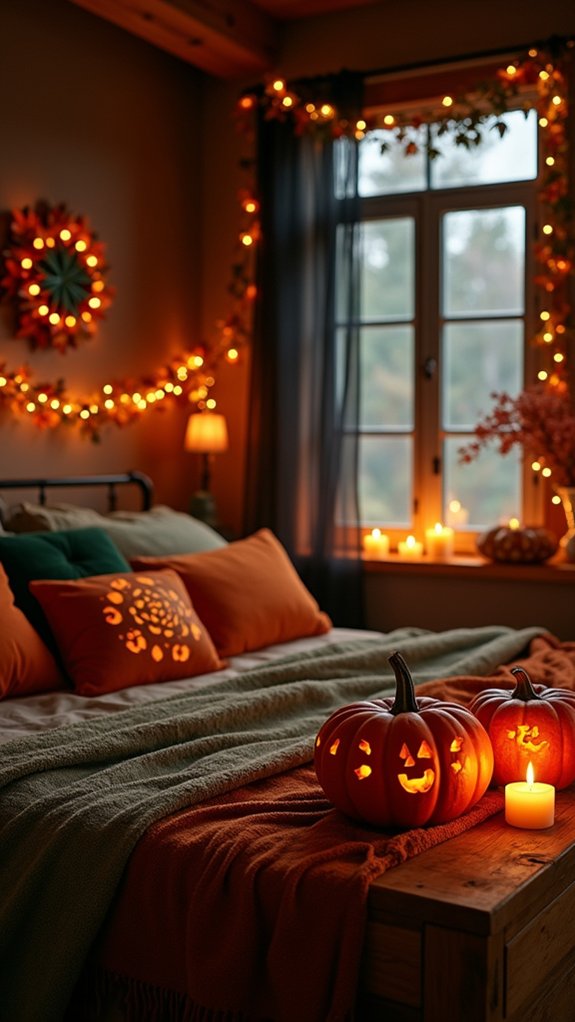 halloween pumpkin bedroom decor