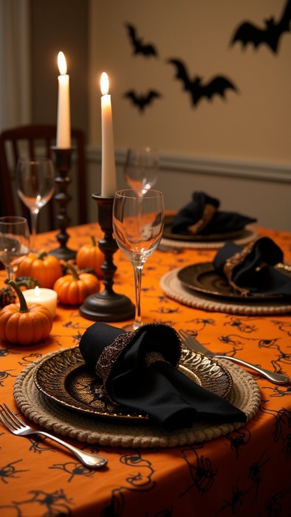 halloween themed dining decor
