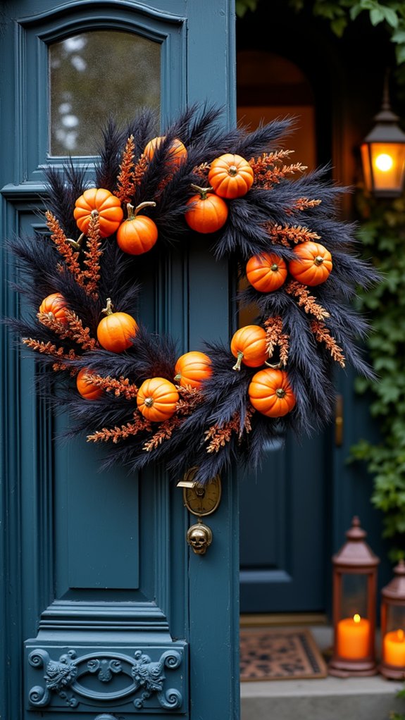 halloween themed door decor