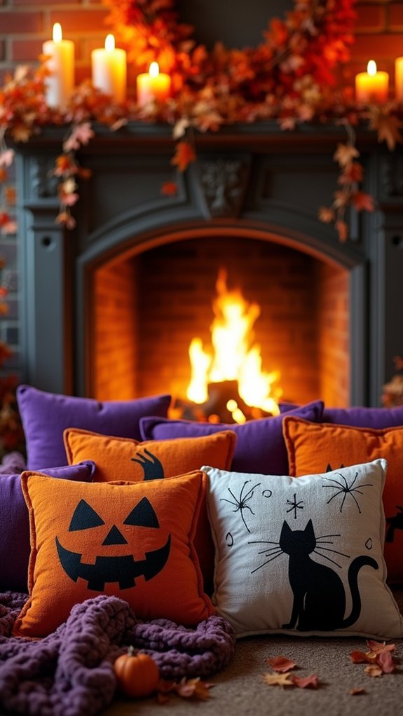 halloween themed throw pillows