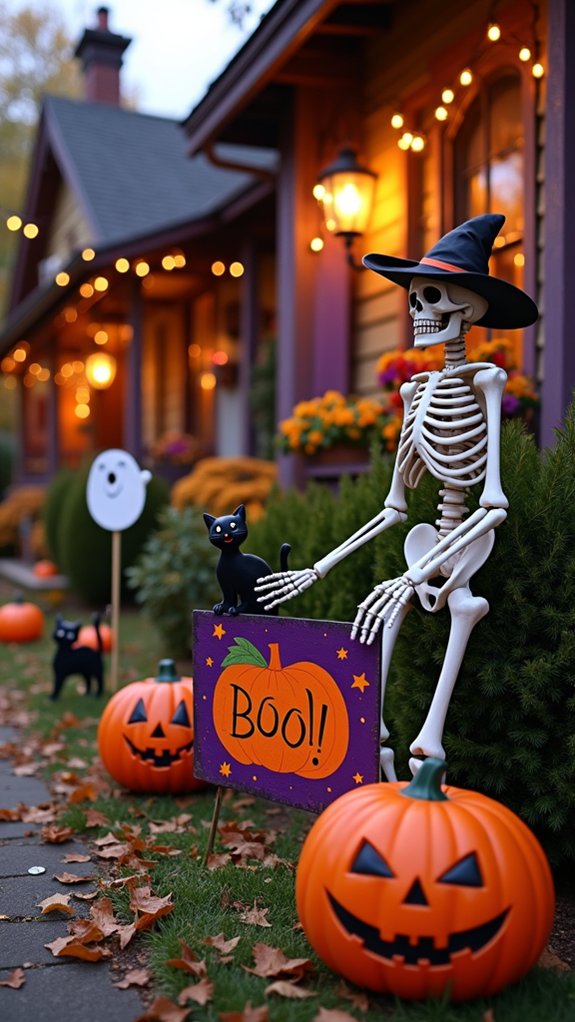 halloween yard sign decorations