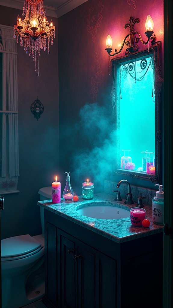 haunted bathroom potion decor