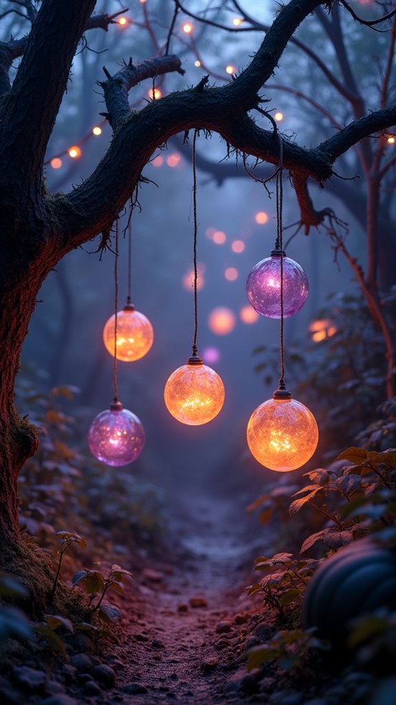 haunted glowing hanging orbs