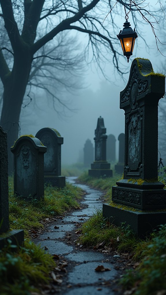 haunted graveyard halloween display