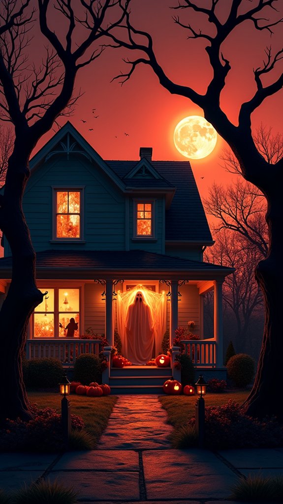haunting halloween window decor