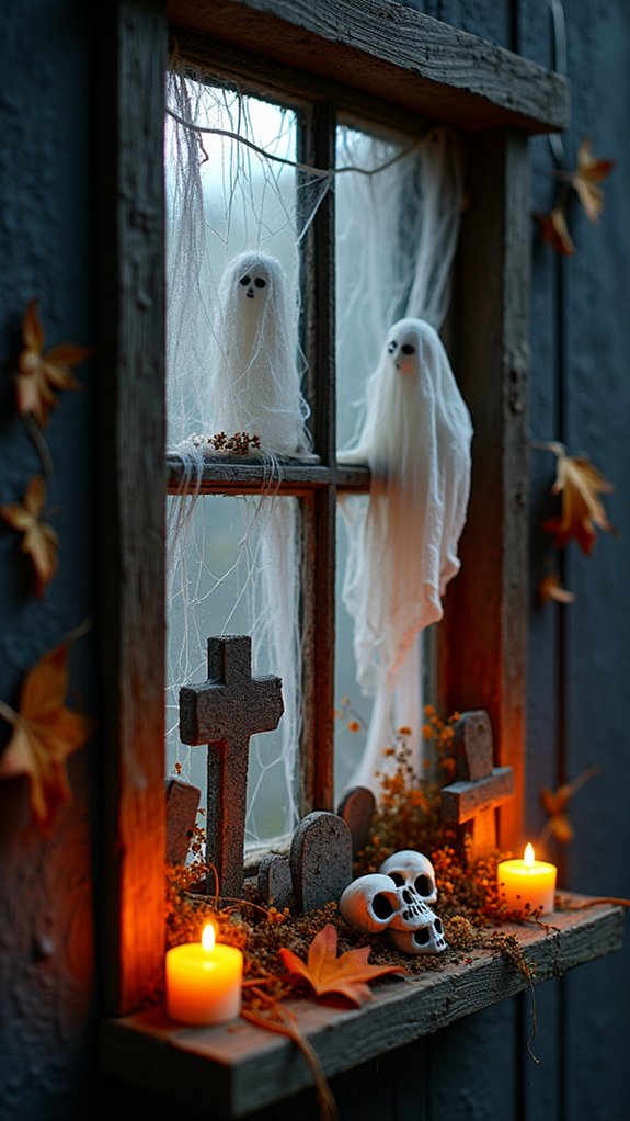 haunting window frame display