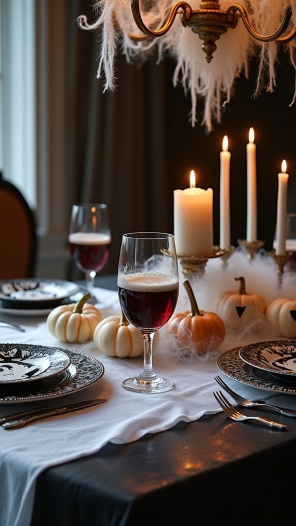 hauntingly elegant dining setup