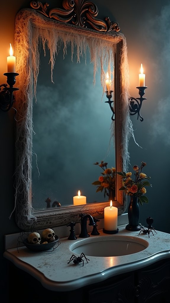 hauntingly stylish bathroom decor