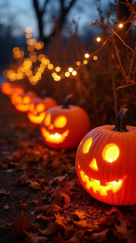 magical glowing pumpkin ambiance