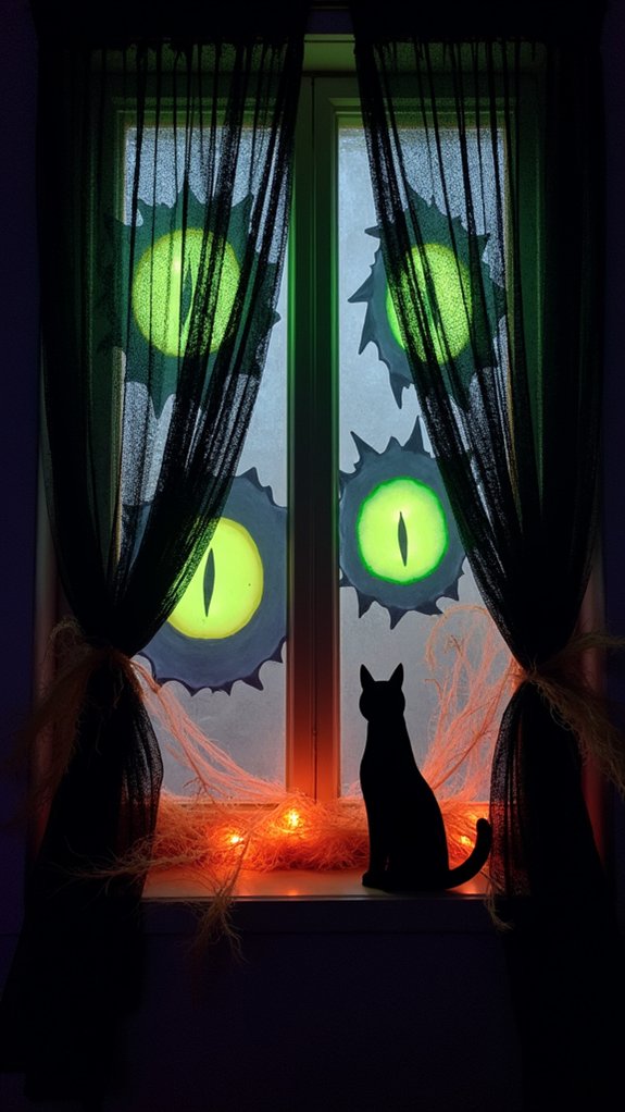 monster eyes window decorations