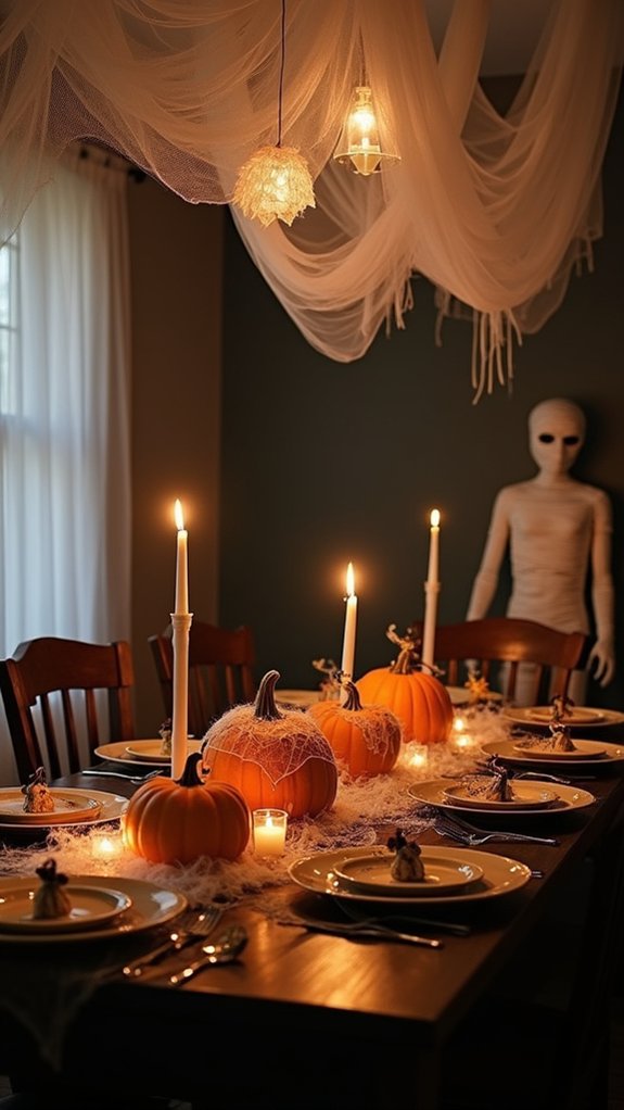 mummy wrapping halloween decor